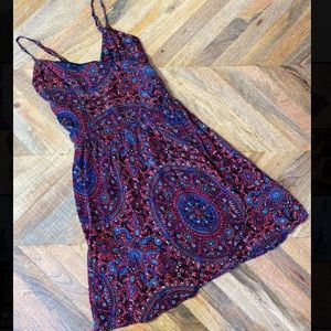 Abercrombie & Fitch Faux Wrap Print Dress